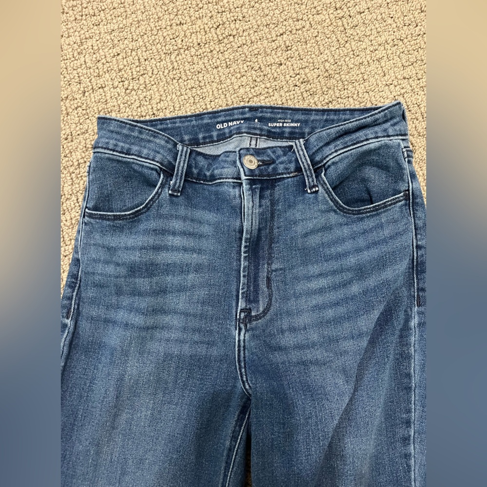 Women's Old Navy Super Skinny High Rise Jeans Size 4 Tall - Picture 4 of 6